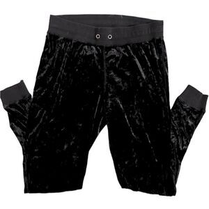 Women’s Black Velvet Jogger Pants